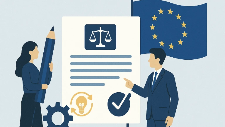 Legal Discussion with EU Symbolism